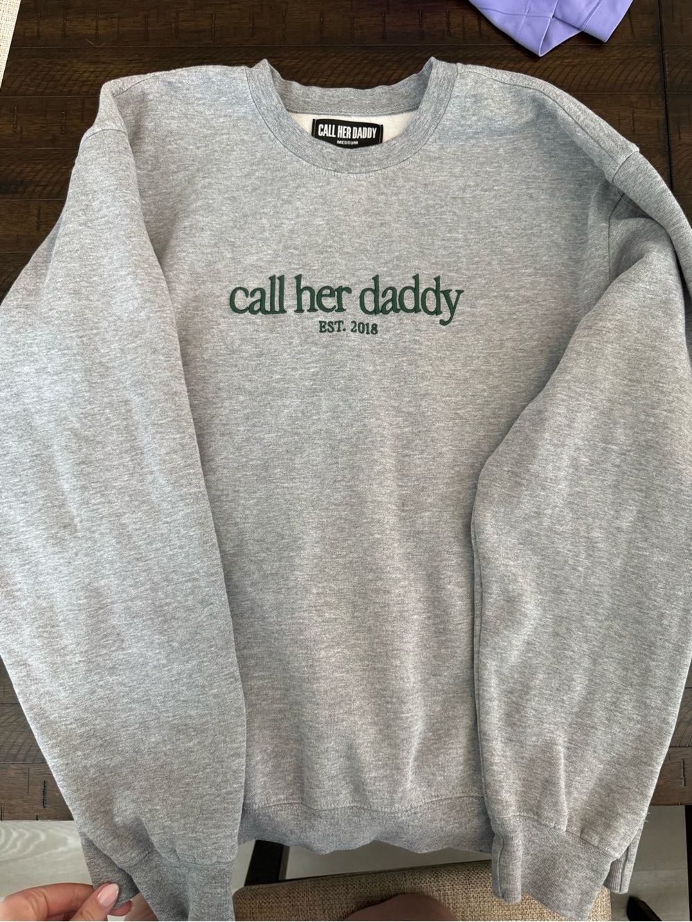 Call Her Daddy Gray Crewneck